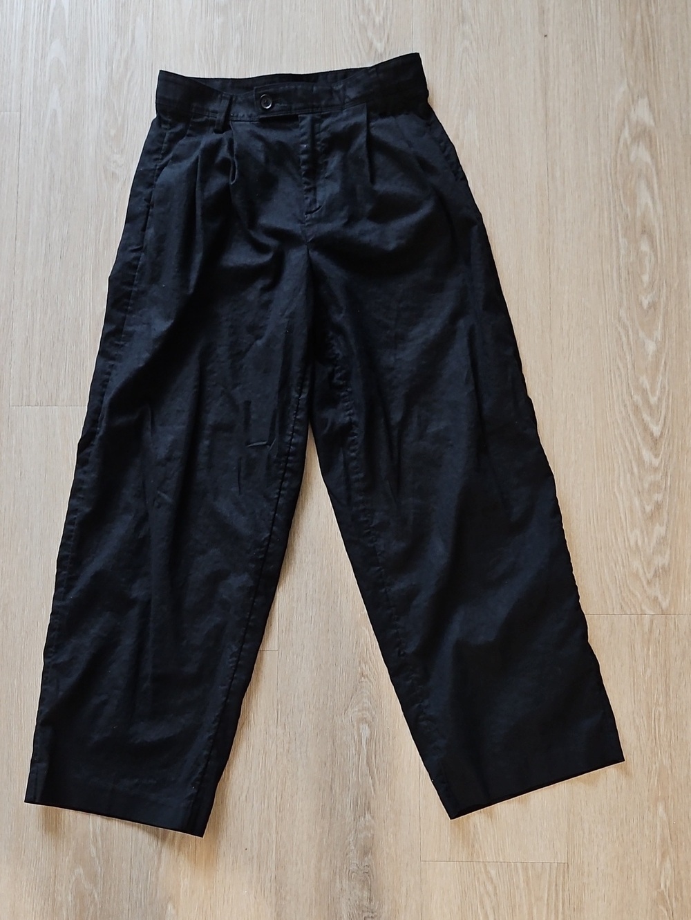 Banana Republic Black Linen-Blend Trousers